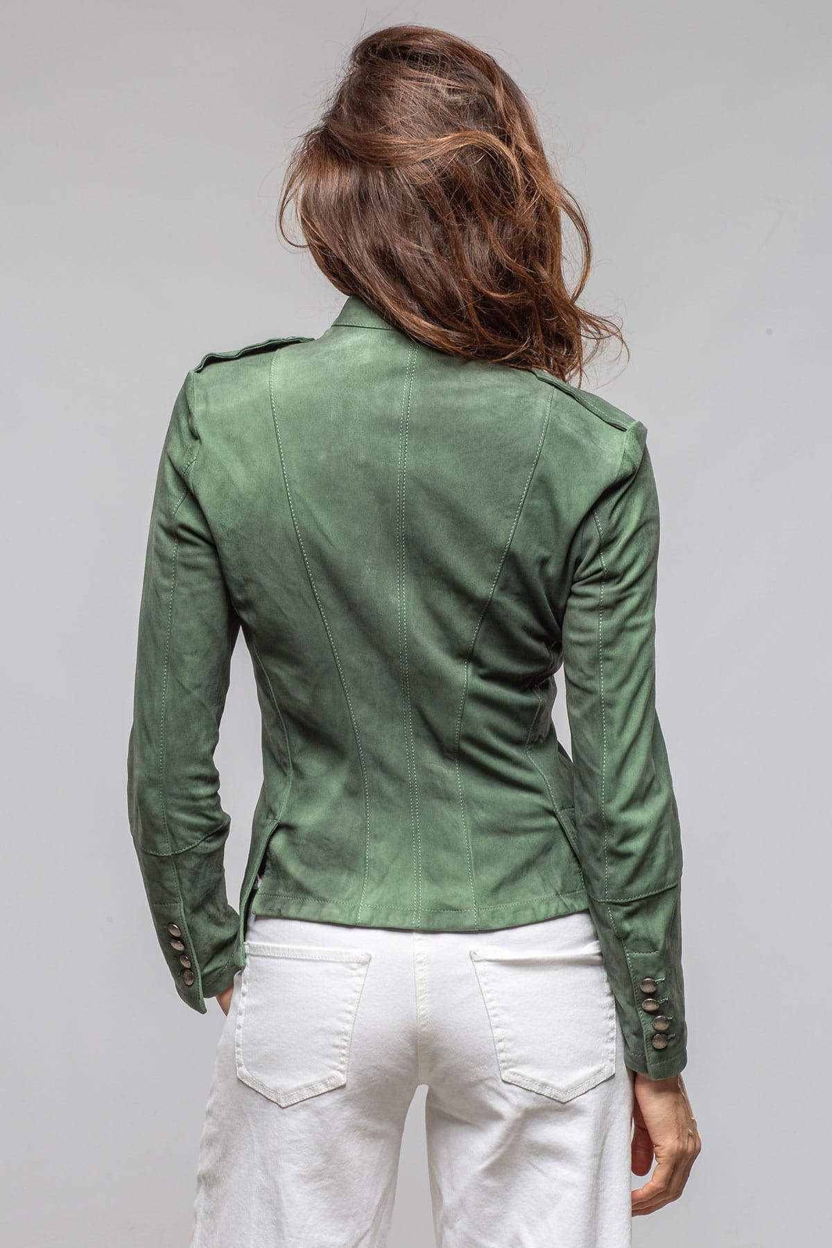 Colonel Suede Jacket In Charred Military - AXEL'S