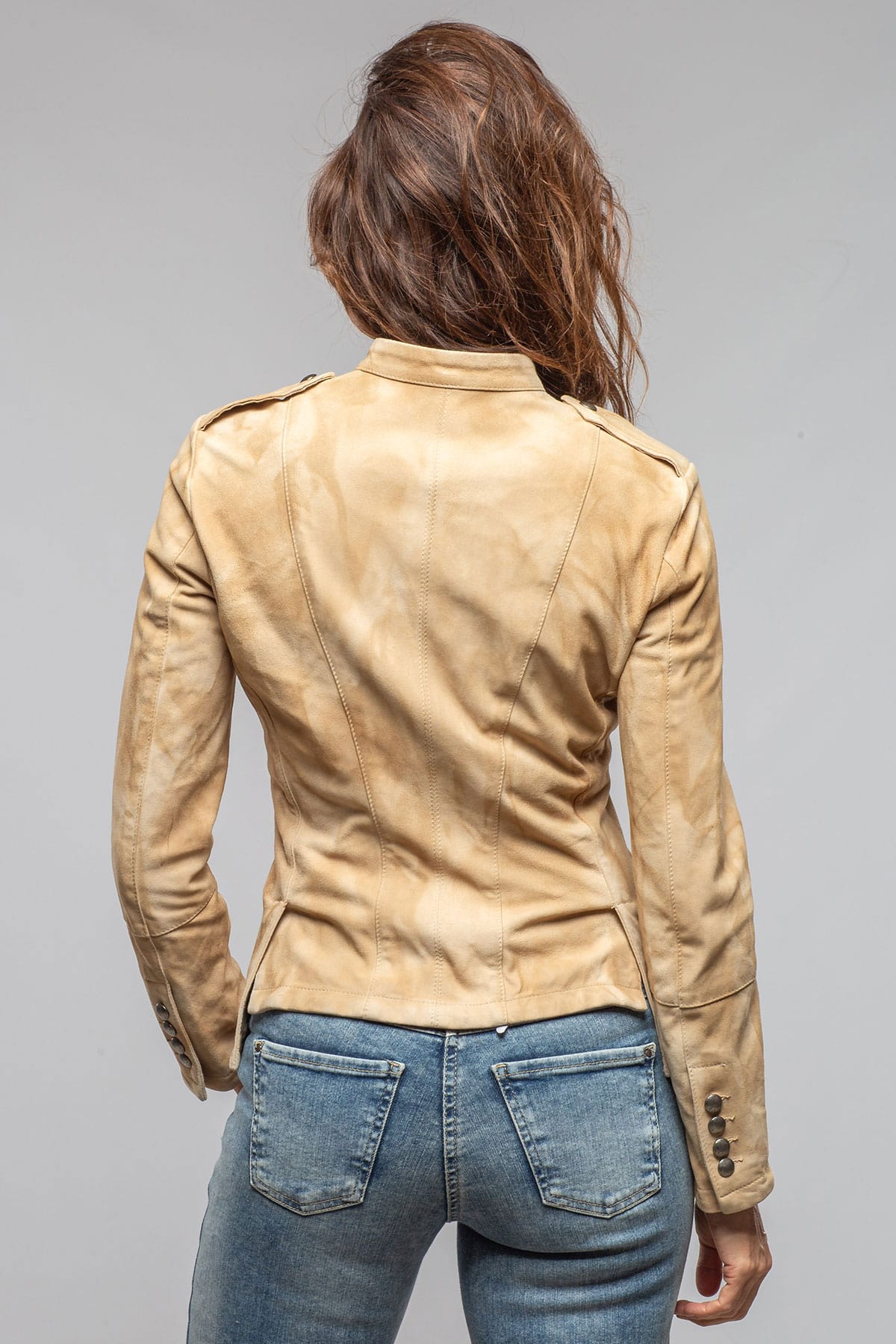Colonel Suede Jacket In Natural - AXEL'S