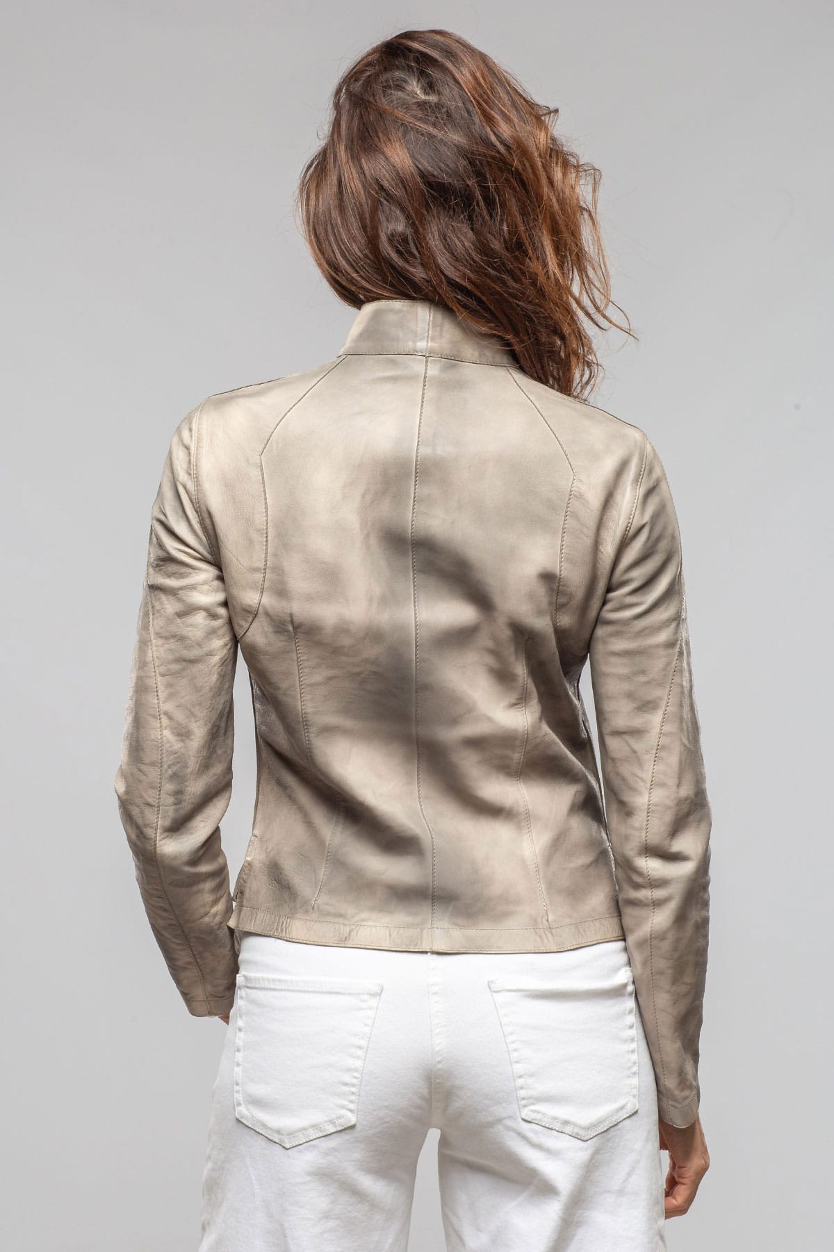 Mesquite Leather Moto In Charred Wheat - AXEL'S