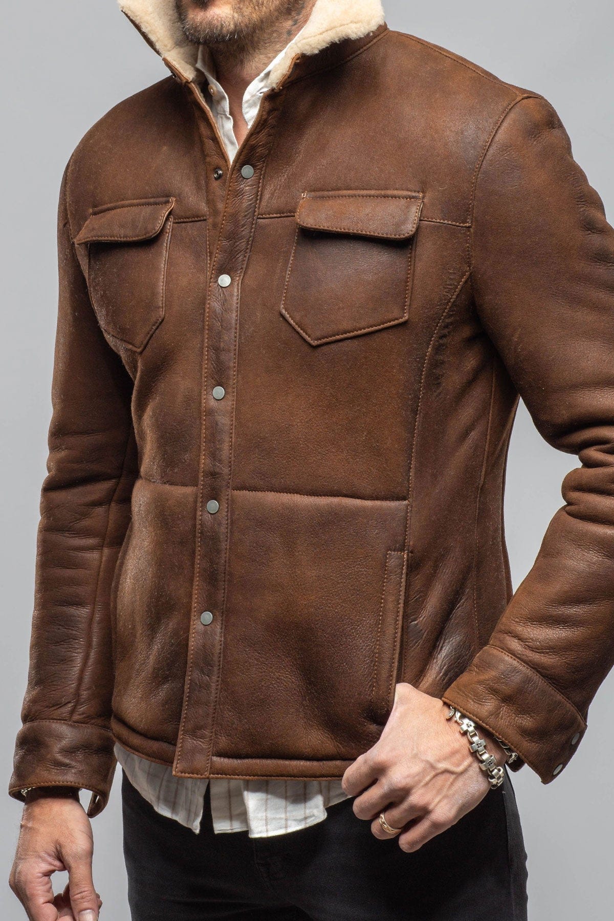 Axel's Renegade by Garrett Rustico Shearling In Brown Mens - Outerwear - Shearling