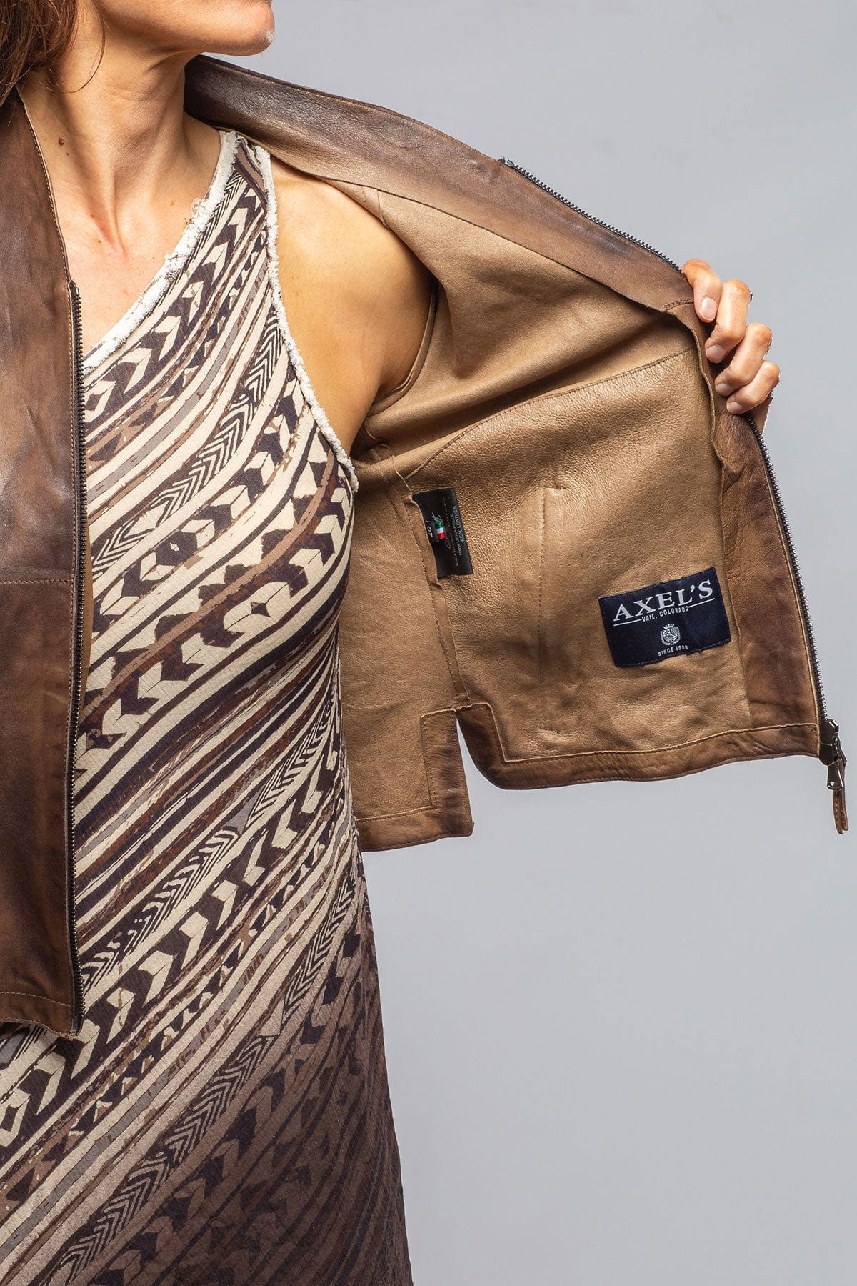 Mesquite Leather Moto In Brown - AXEL'S