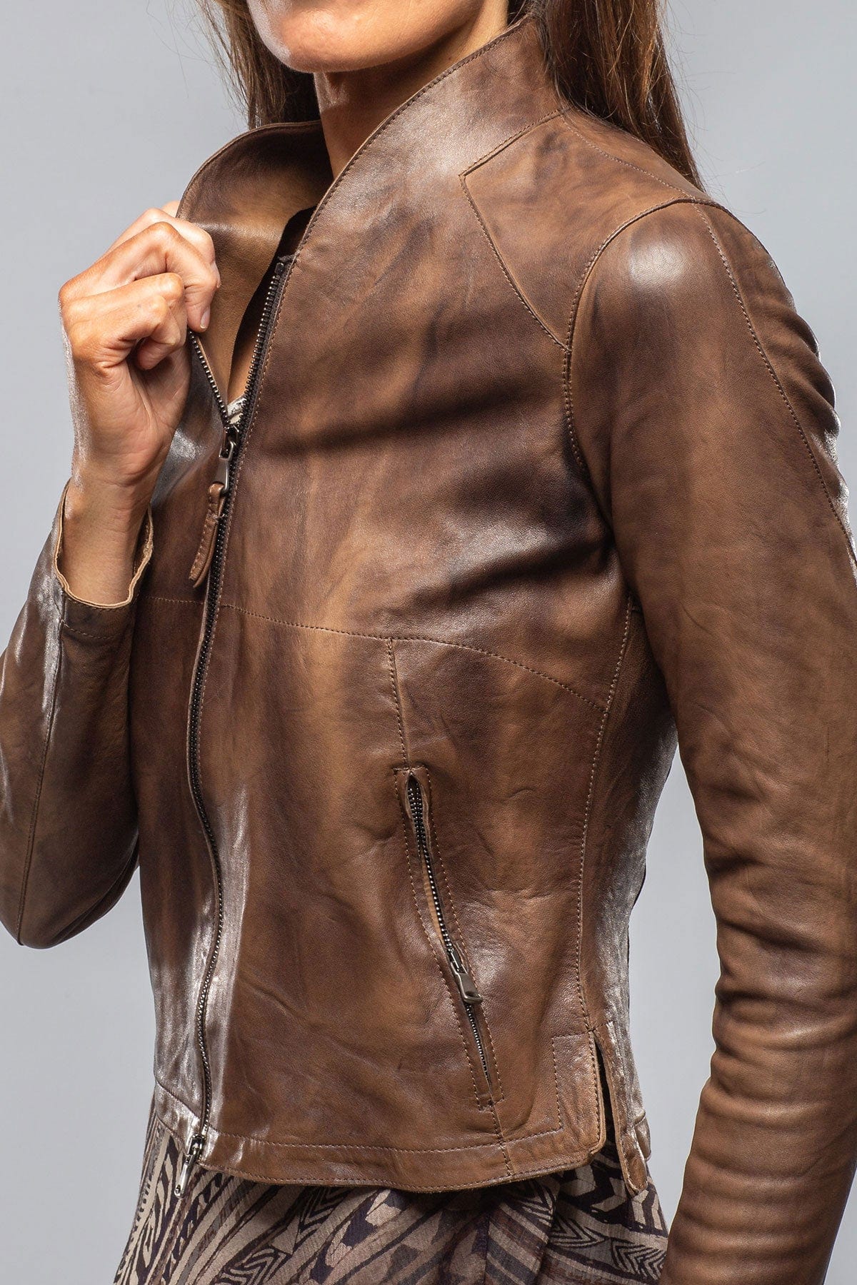Mesquite Leather Moto In Brown - AXEL'S