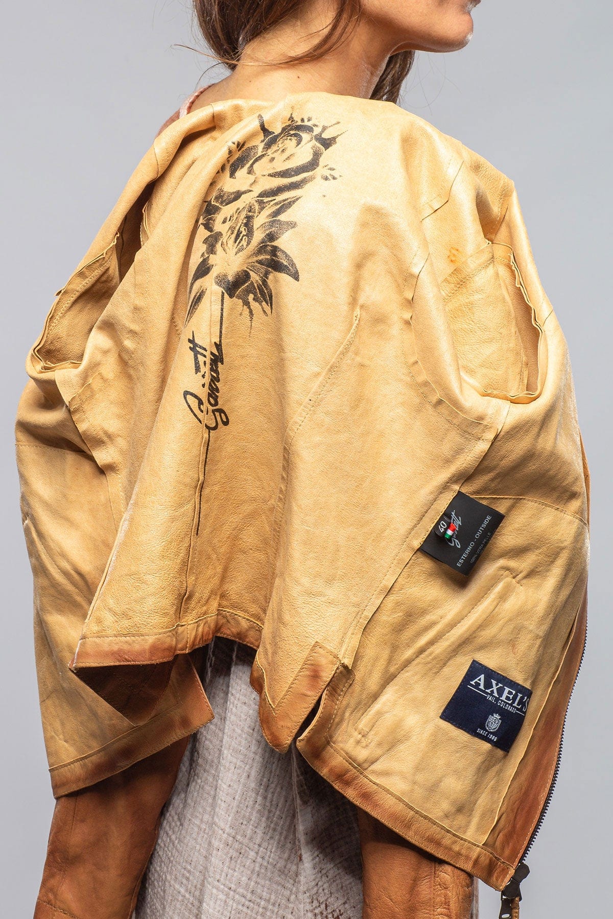 Mesquite Leather Moto In Cognac - AXEL'S