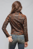 Ol' Time Side Zip Moto In Vintage Cognac - AXEL'S