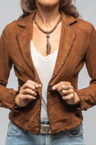 Remuda Suede Whipstich Blazer In Cognac - AXEL'S