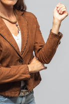 Remuda Suede Whipstich Blazer In Cognac - AXEL'S