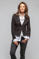 Remuda Suede Whipstich Blazer In Black - AXEL'S