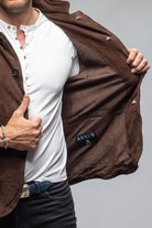 Suede 4 Pocket Jacket In Chocolate - AXEL'S