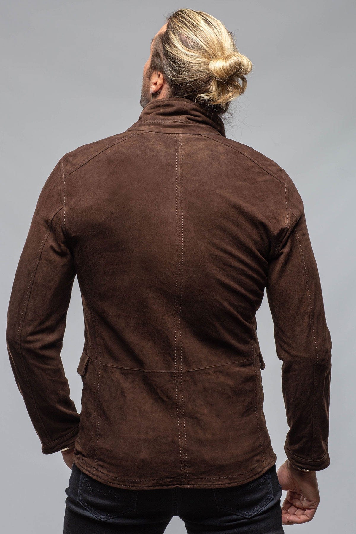 Suede 4 Pocket Jacket In Chocolate - AXEL'S