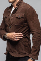 Suede 4 Pocket Jacket In Chocolate - AXEL'S