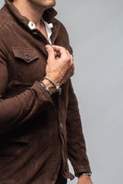 Suede 4 Pocket Jacket In Chocolate - AXEL'S