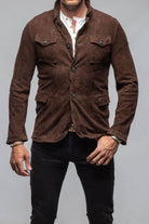 Suede 4 Pocket Jacket In Chocolate - AXEL'S