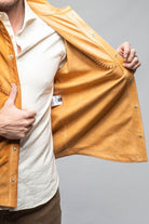 Deleon Buck Stitch Suede Overshirt - AXEL'S