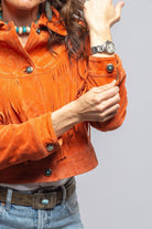 Ruby Embroidered Fringe Jacket In Poppy - AXEL'S