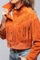 Ruby Embroidered Fringe Jacket In Poppy - AXEL'S