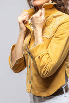 Scarlett Suede Western Shirt In Sunflower - AXEL'S