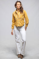 Scarlett Suede Western Shirt In Sunflower - AXEL'S