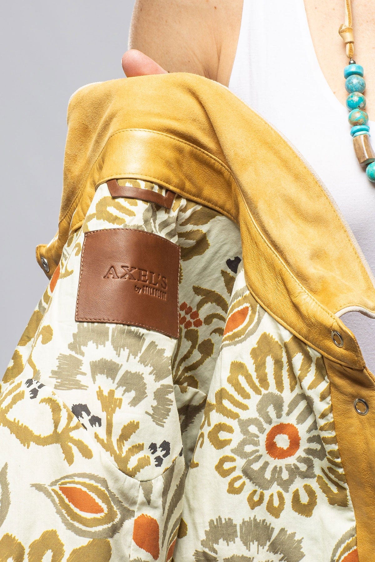 Scarlett Suede Western Shirt In Sunflower - AXEL'S