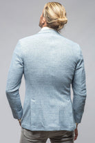 Giorgio Unconstructed Blazer In Denim Melange - AXEL'S