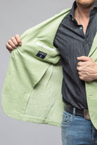 Giorgio Unconstructed Blazer In Pistachio Melange - AXEL'S