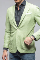 Giorgio Unconstructed Blazer In Pistachio Melange - AXEL'S