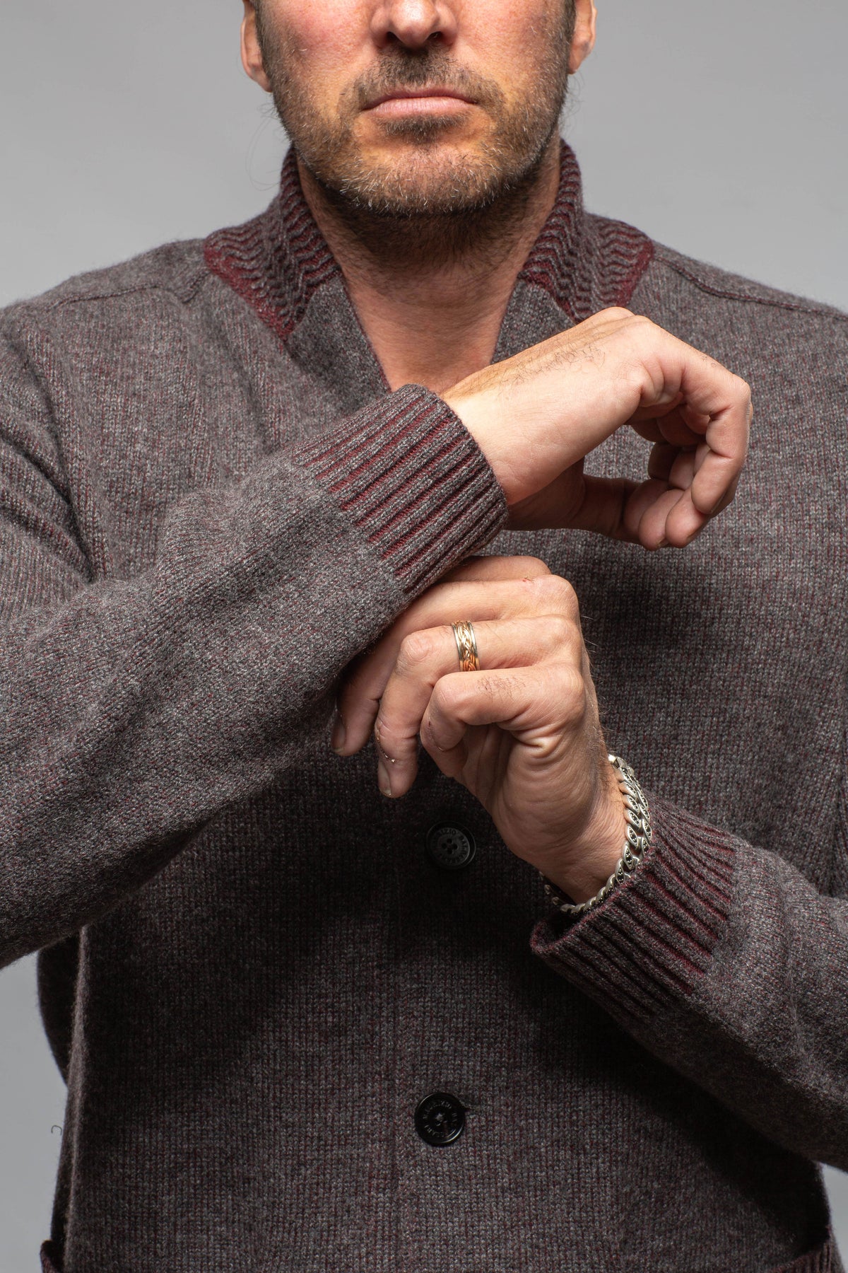 Axels-BDSR Black Crow Knit Cardigan Mens - Sweaters