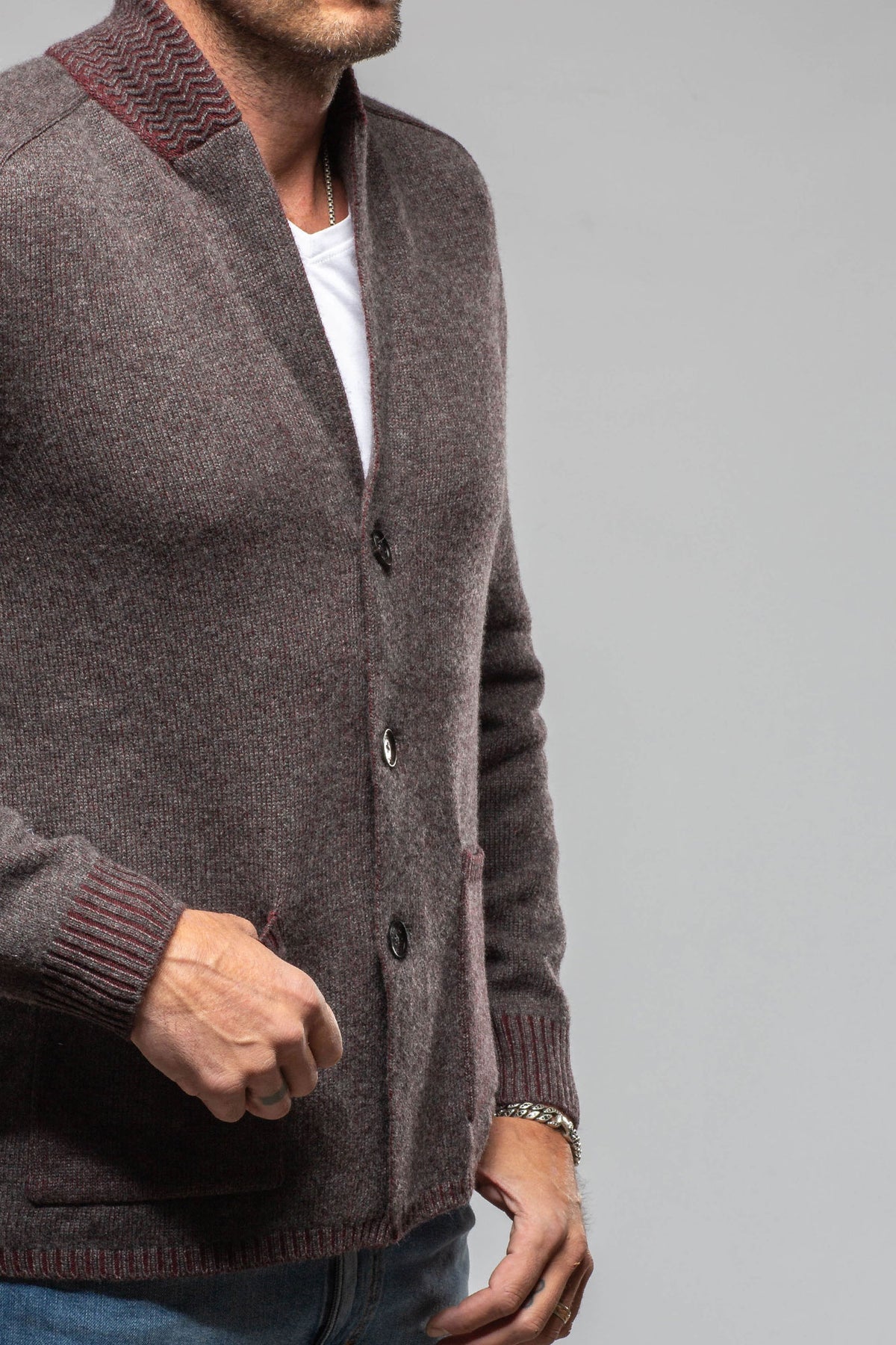 Axels-BDSR Black Crow Knit Cardigan Mens - Sweaters