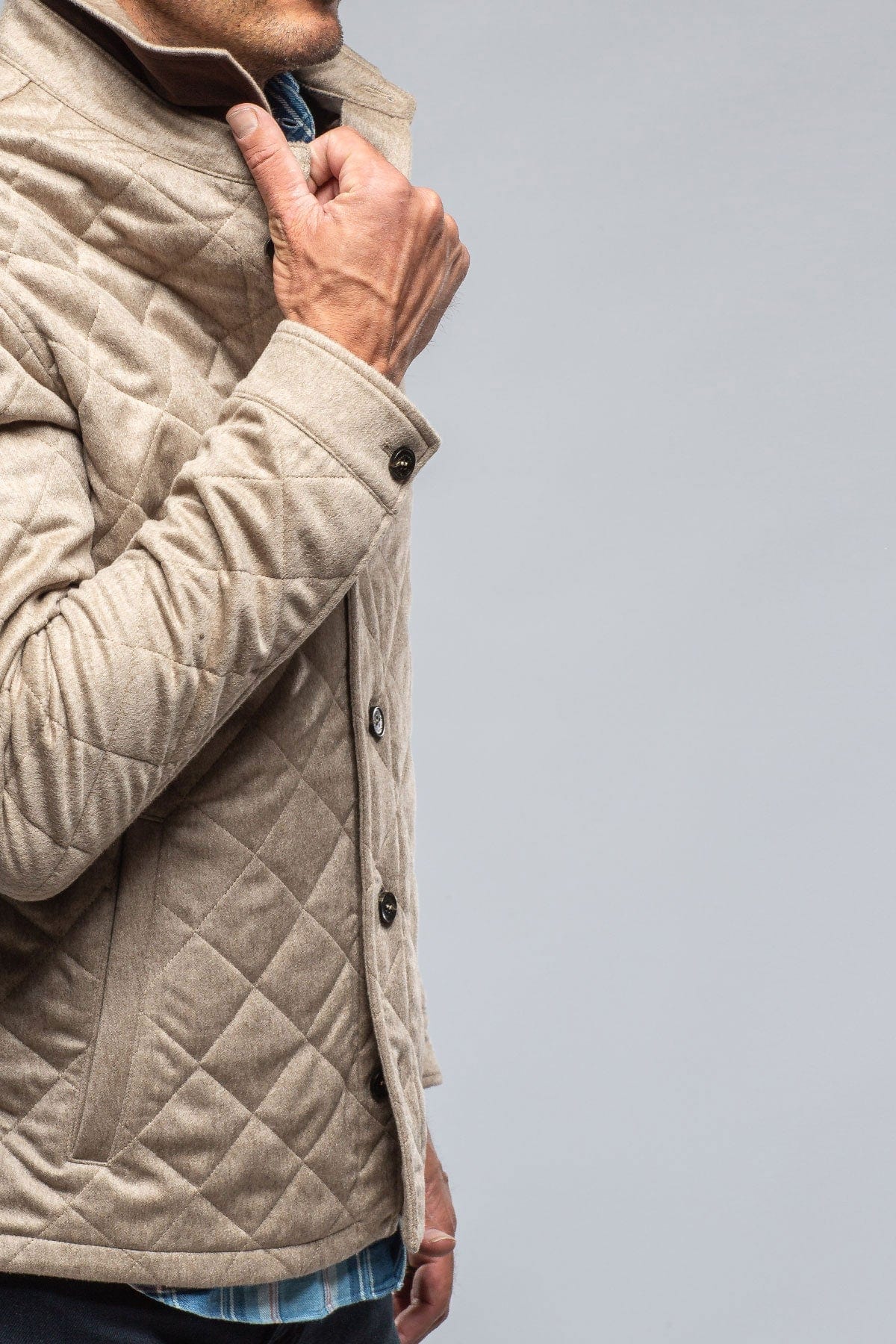 Dutton Quilted Cashmere Jacket in Camel - AXEL'S