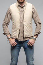 Huracán Suede Vest In Ivory - AXEL'S