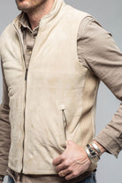 Huracán Suede Vest In Ivory - AXEL'S