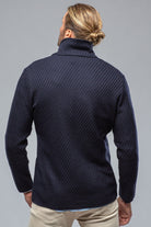 Luca Sweater Jacket In Navy - AXEL'S