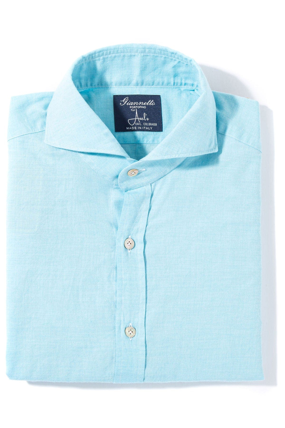 Diablo Cotton Shirt in Turquoise - AXEL'S