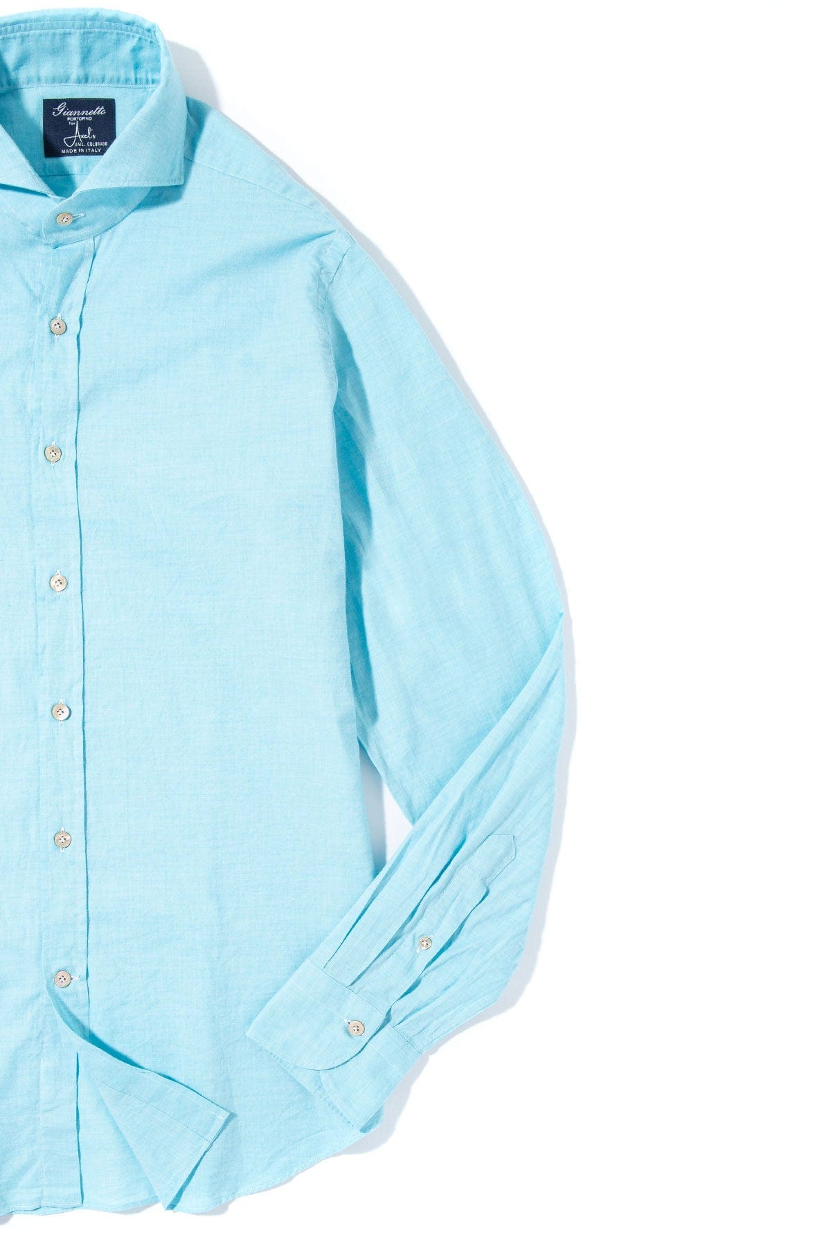 Diablo Cotton Shirt in Turquoise - AXEL'S