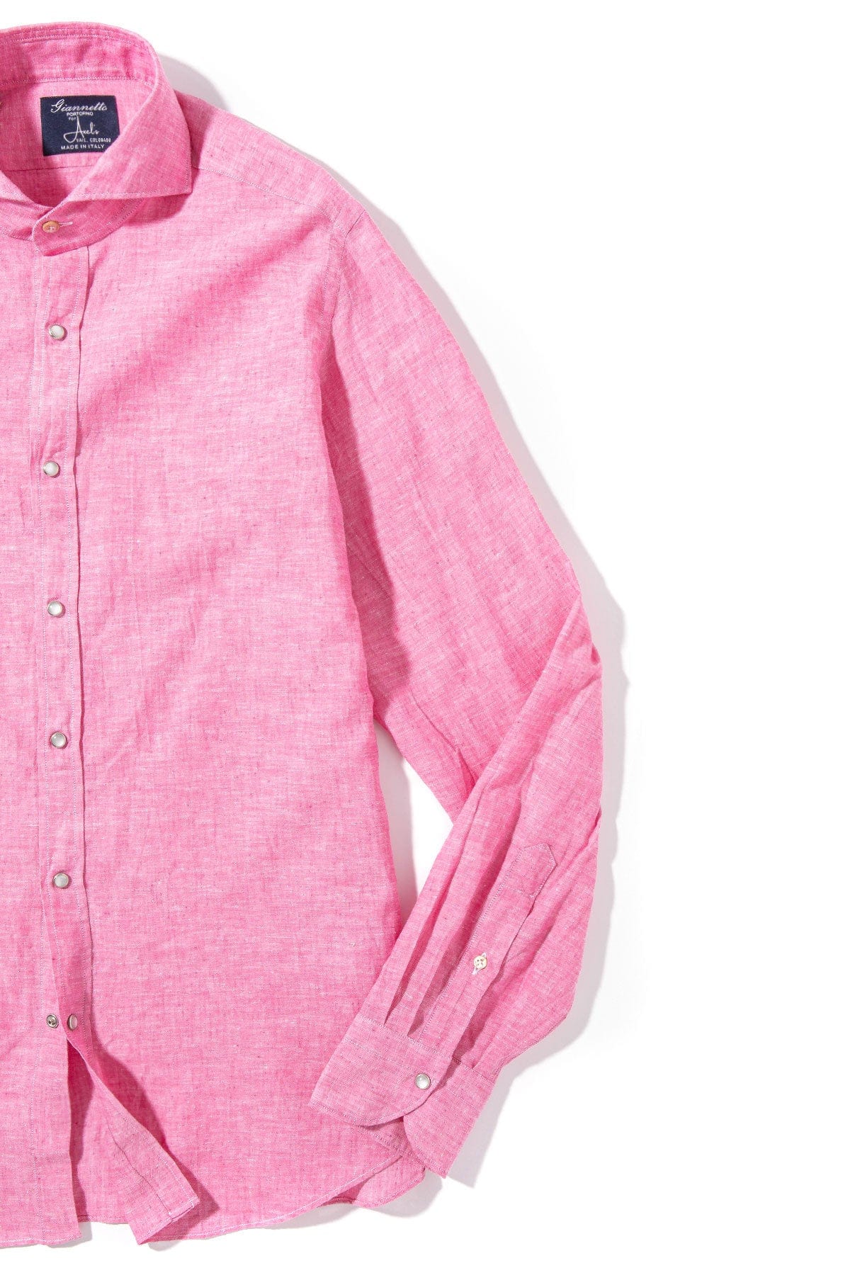 Mach Linen Cotton Shirt in Pink - AXEL'S