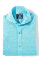 Schwinn Cotton Linen Shirt in Turquoise - AXEL'S