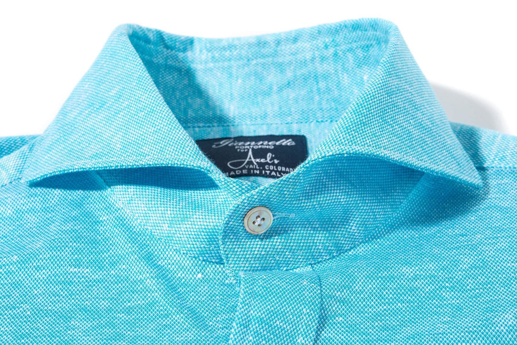Schwinn Cotton Linen Shirt in Turquoise - AXEL'S