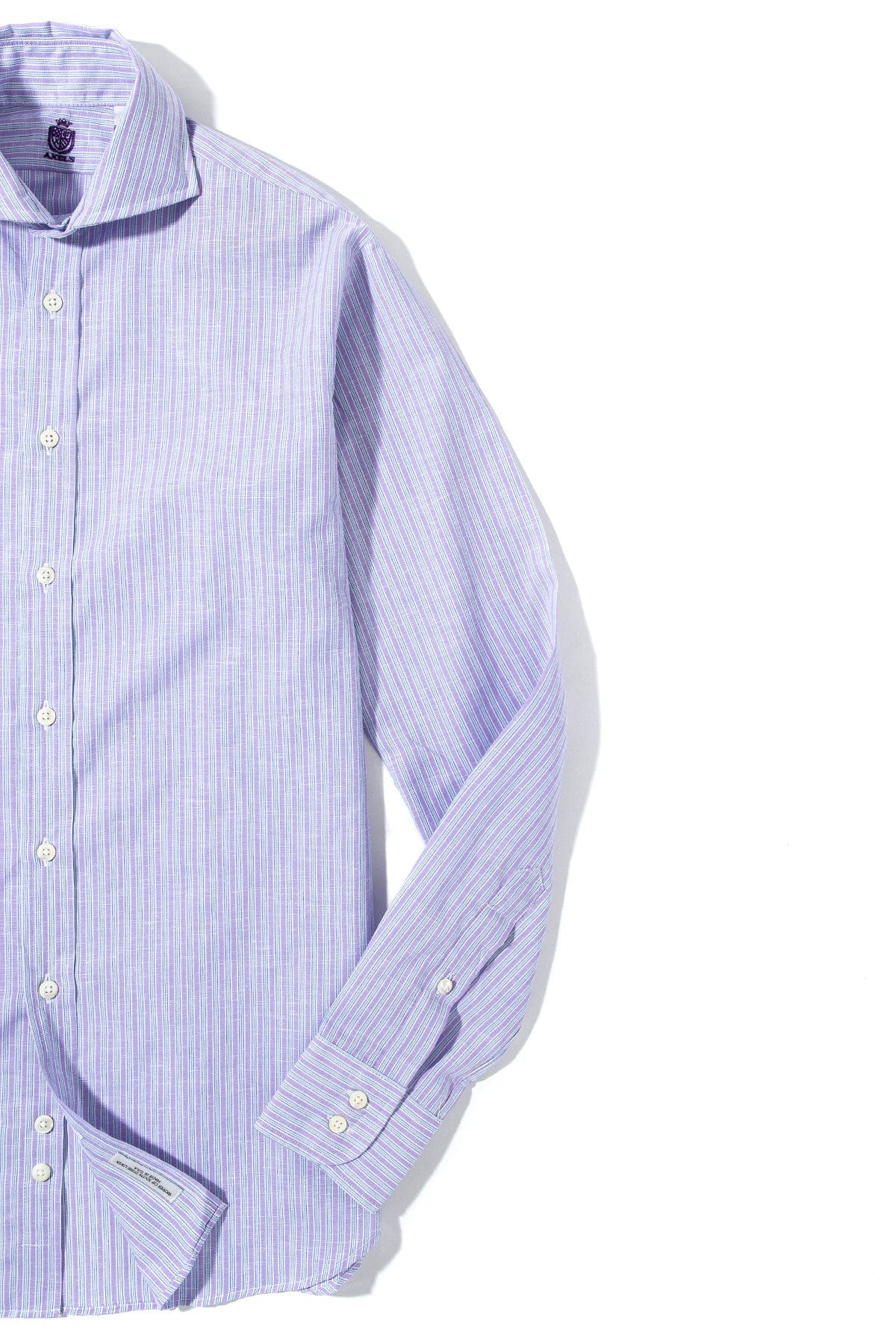 Taycan Cotton Linen Shirt in Purple - AXEL'S