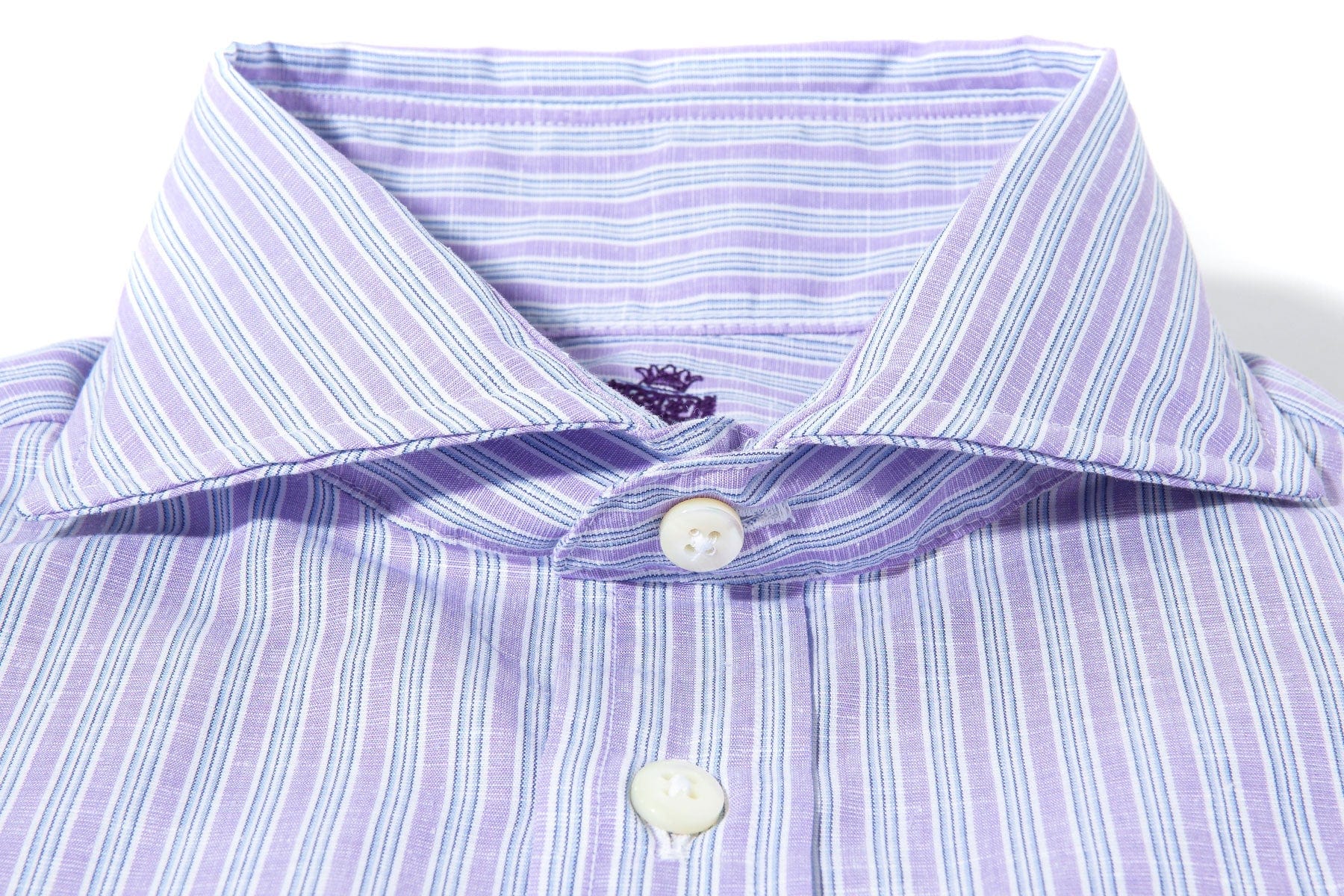 Taycan Cotton Linen Shirt in Purple - AXEL'S