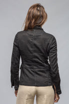 Chama Cotton Linen Washed Blazer Jacket In Black - AXEL'S