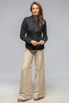 Chama Cotton Linen Washed Blazer Jacket In Black - AXEL'S