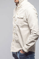 Finn Velvet Finish Shirt In Sasso - AXEL'S