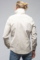 Finn Velvet Finish Shirt In Sasso - AXEL'S
