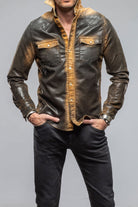 Joey Painted Snap Shirt In Camello - AXEL'S
