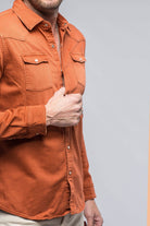 Ranger Colored Denim Snap Shirt In Coccio - AXEL'S