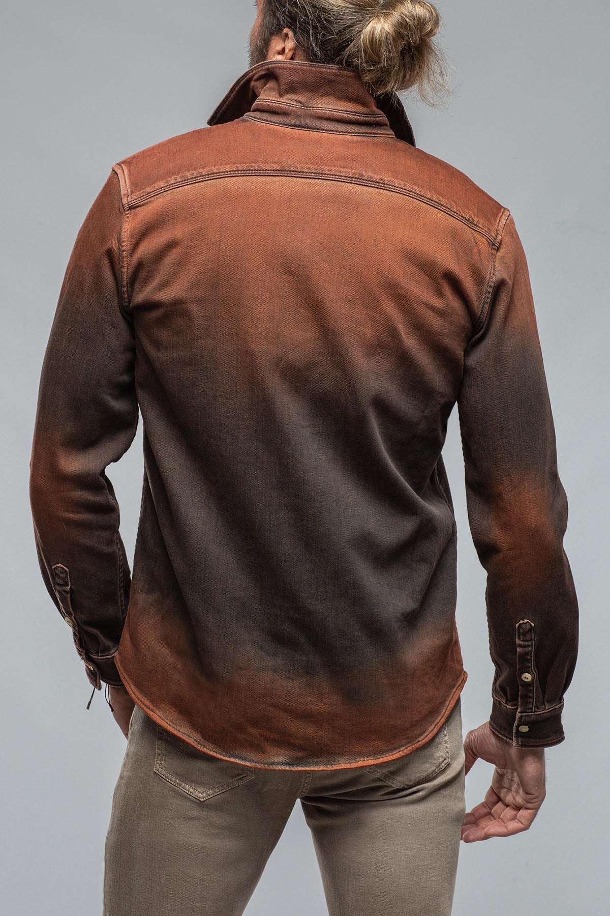 Roper Over-Dyed Western Snap Shirt In Ruggine Rust - AXEL'S