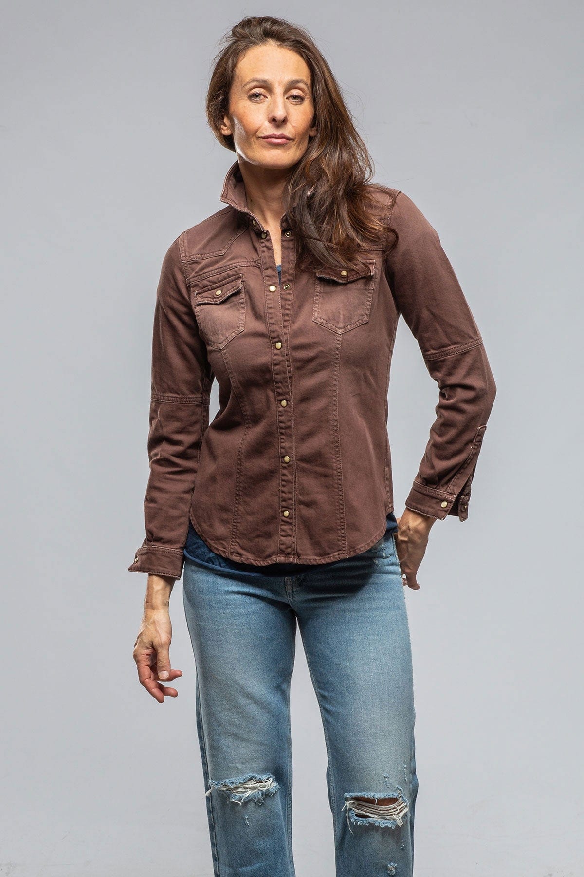 Sweetwater Denim Shirt In Mogano - AXEL'S