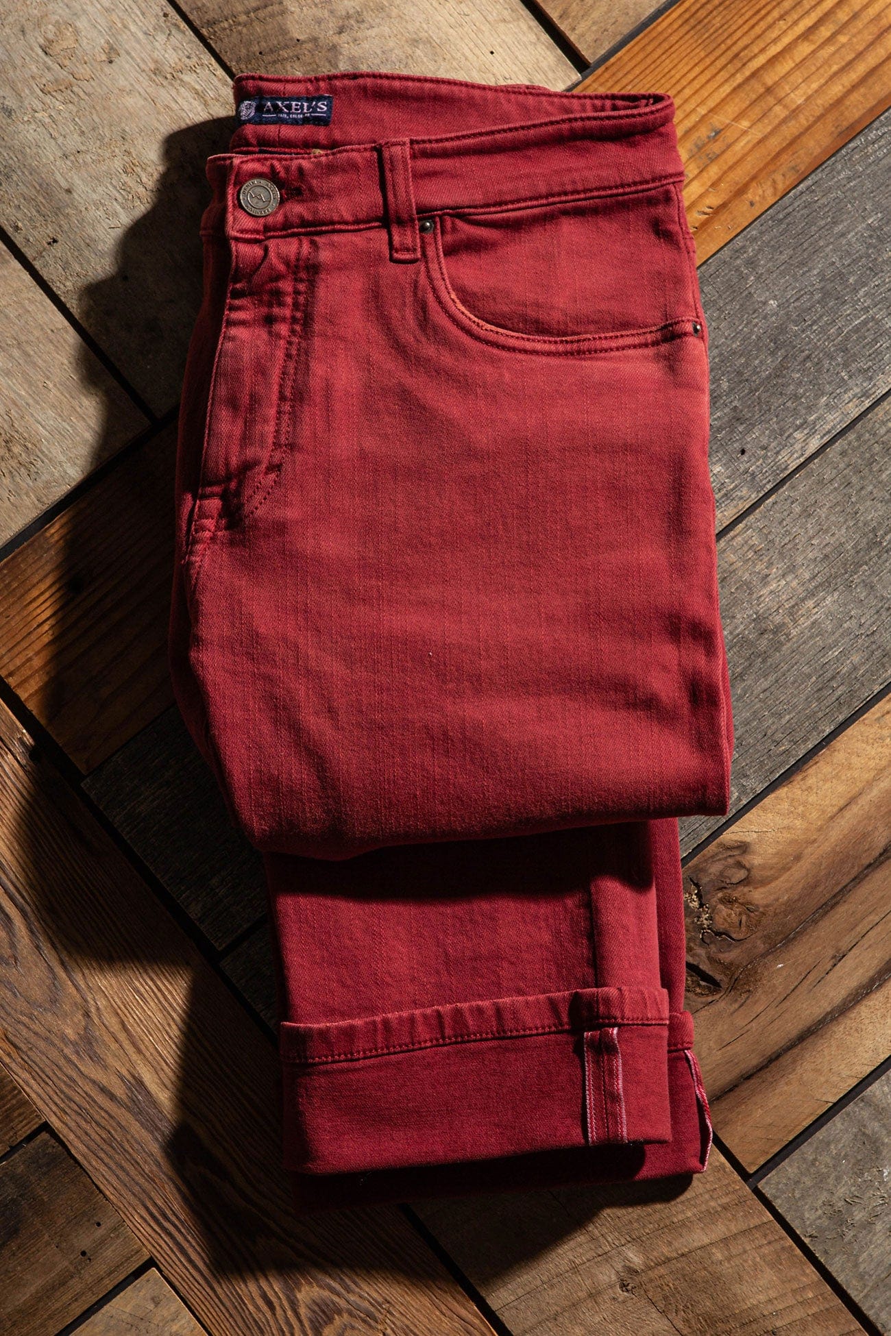 Tucson Selvedge Denim In Cherry - AXEL'S
