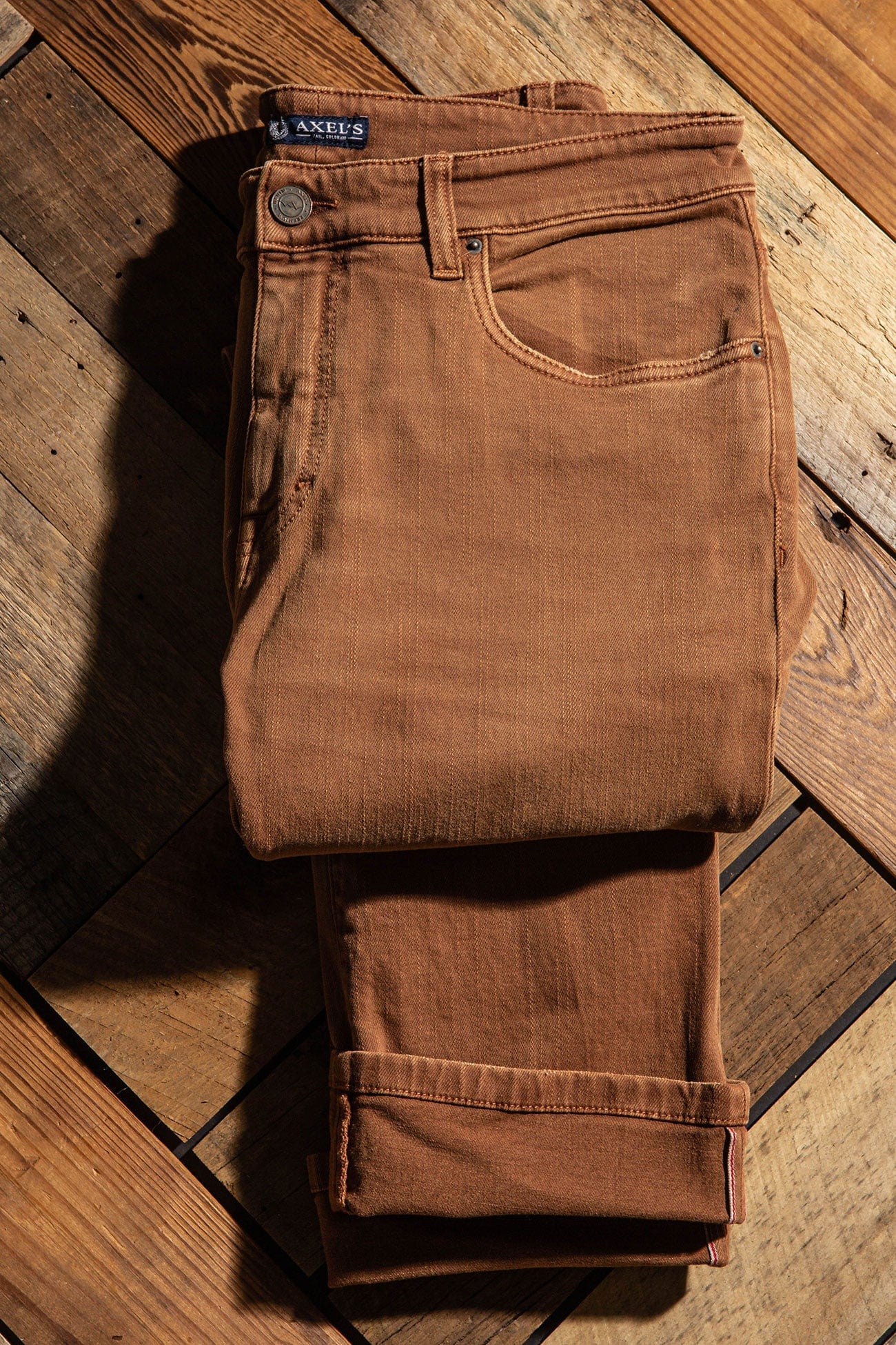 Tucson Selvedge Denim In Cognac - AXEL'S