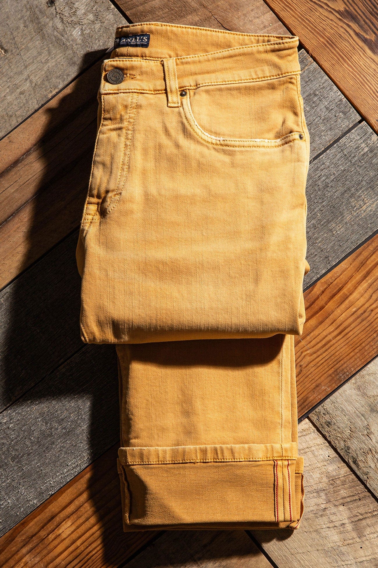 Axels Premium Denim Tucson Selvedge Denim In Ocra Mens - Pants - 5 Pocket