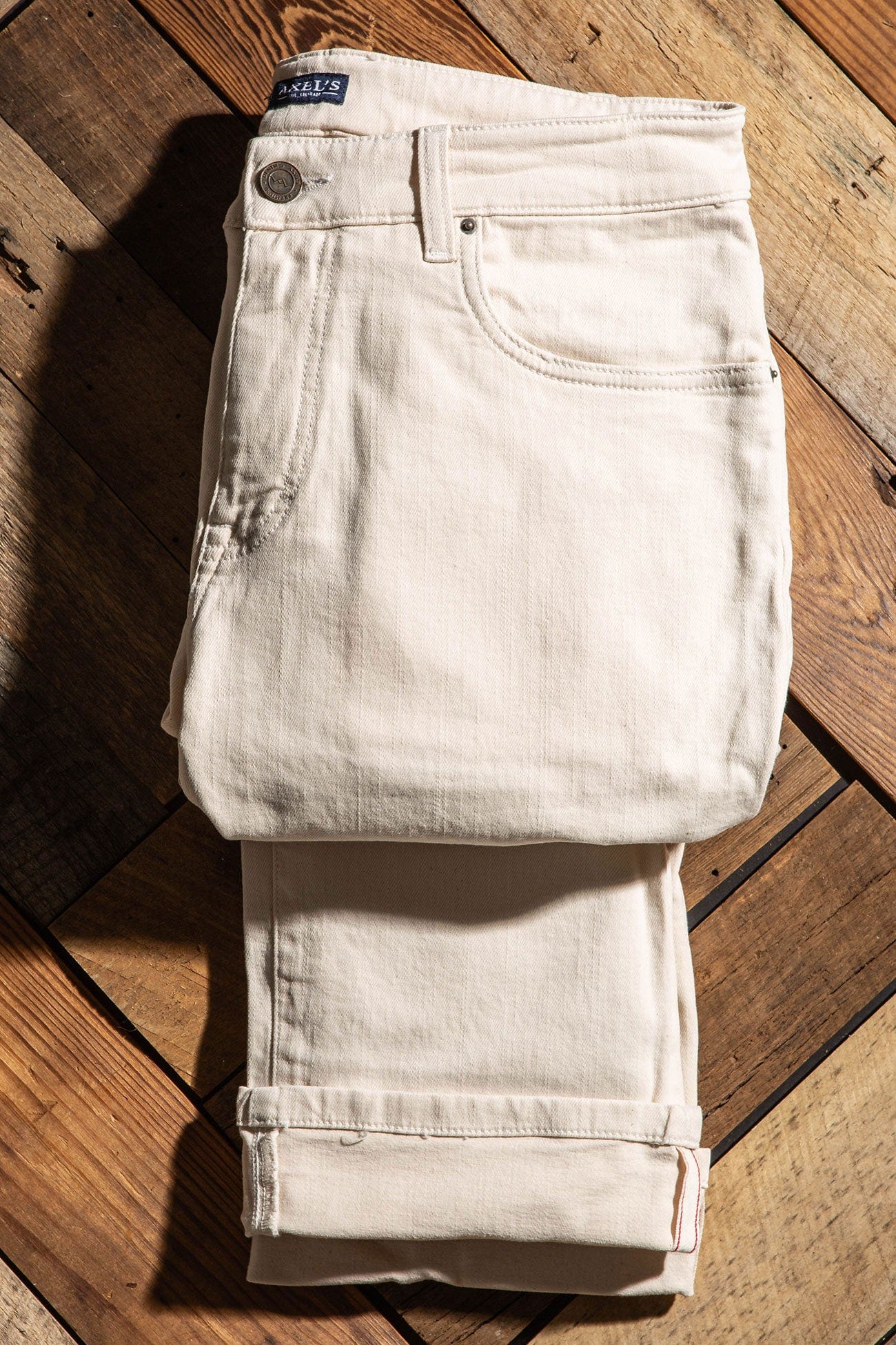 Axels Premium Denim Tucson Selvedge Denim In Off White Mens - Pants - 5 Pocket